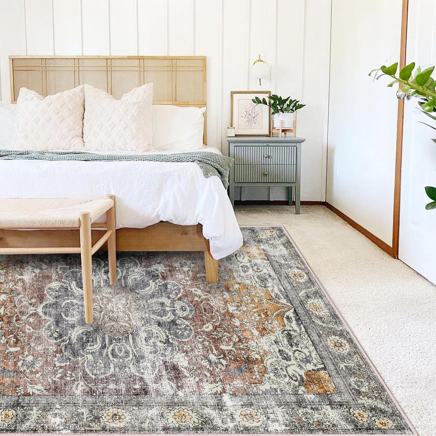 CHAMPLANT Area Rug Washable Living Room Non-Slip Kitchen Entryway Bedroom Carpet
