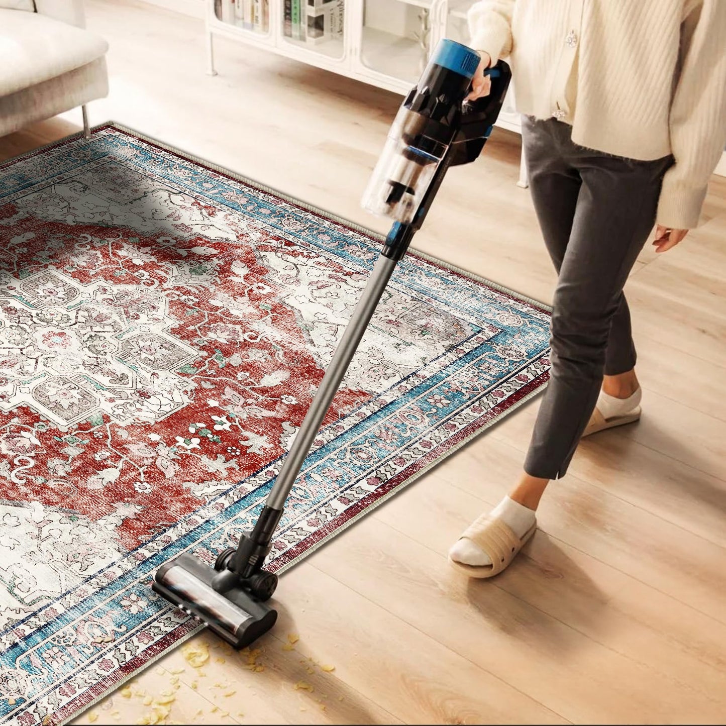 CHAMPLANT Area Rug Washable Living Room Non-Slip Kitchen Entryway Bedroom Carpet