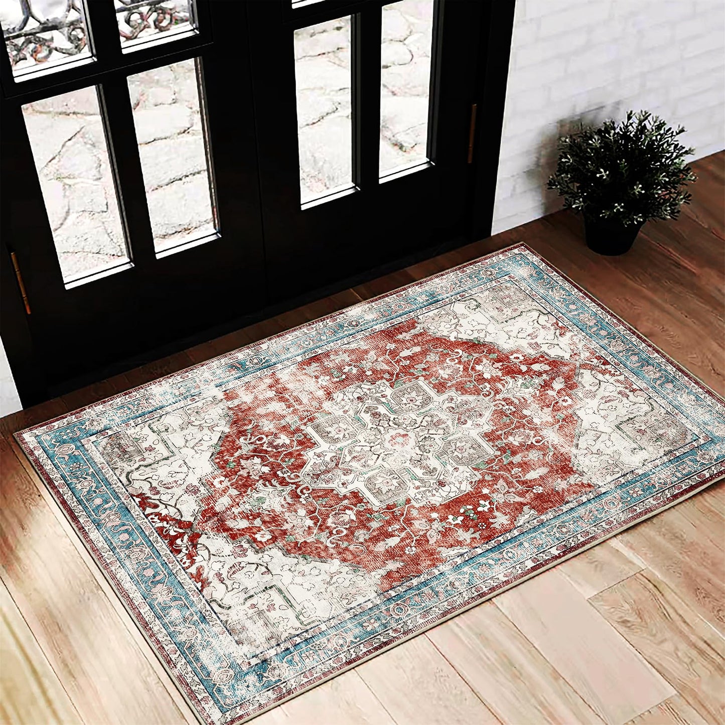 CHAMPLANT Area Rug Washable Living Room Non-Slip Kitchen Entryway Bedroom Carpet