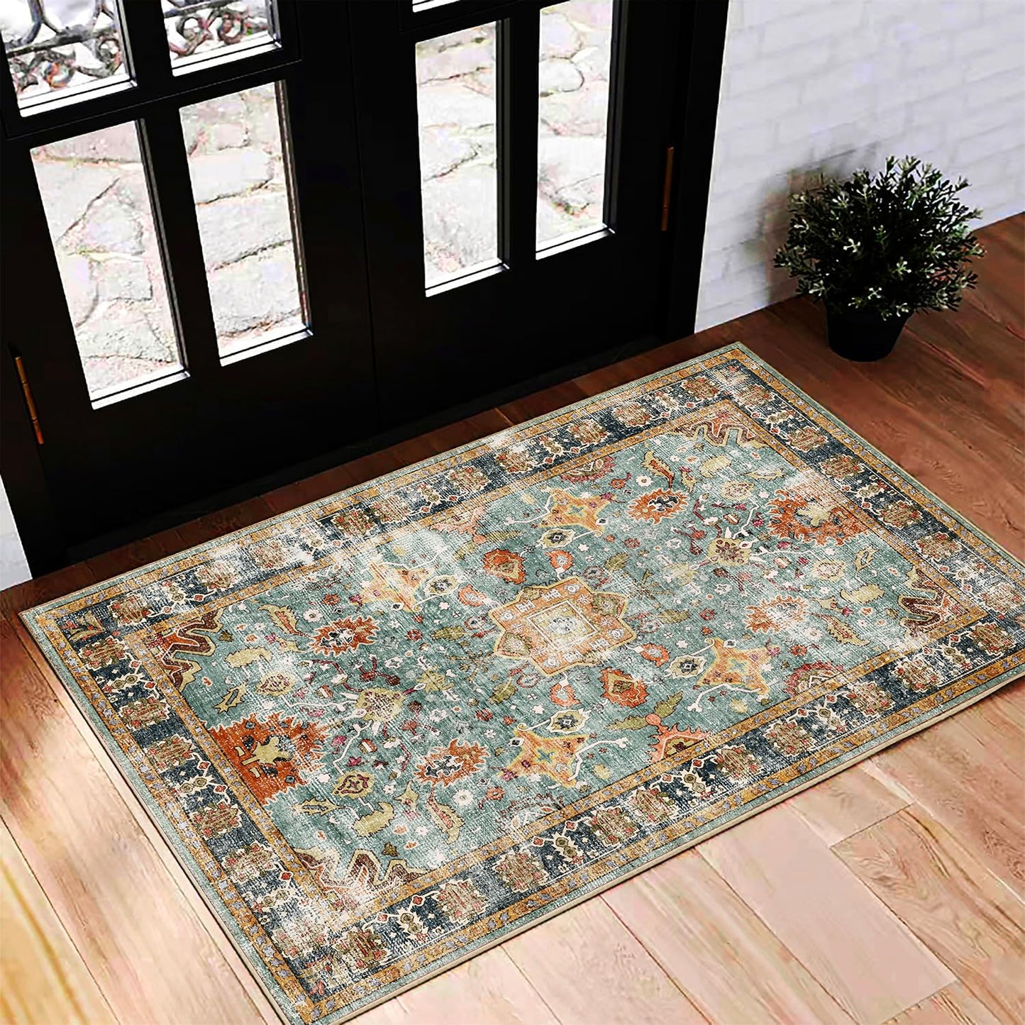 CHAMPLANT Area Rug Washable Living Room Non-Slip Kitchen Entryway Bedroom Carpet