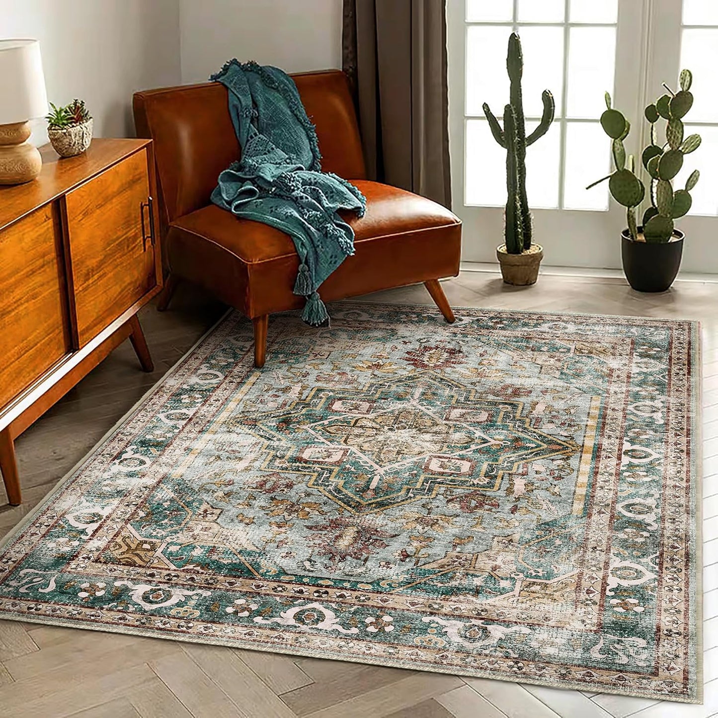 CHAMPLANT Area Rug Washable Living Room Non-Slip Kitchen Entryway Bedroom Carpet