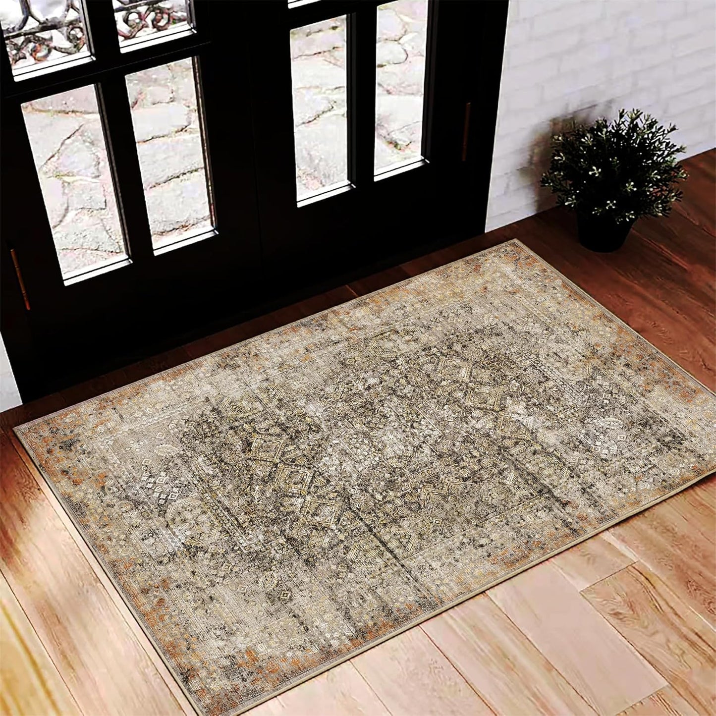 CHAMPLANT Area Rug Washable Living Room Non-Slip Kitchen Entryway Bedroom Carpet