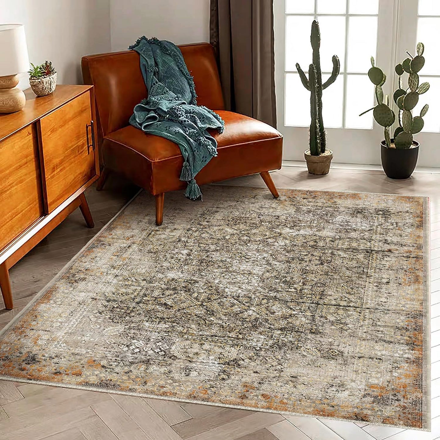 CHAMPLANT Area Rug Washable Living Room Non-Slip Kitchen Entryway Bedroom Carpet