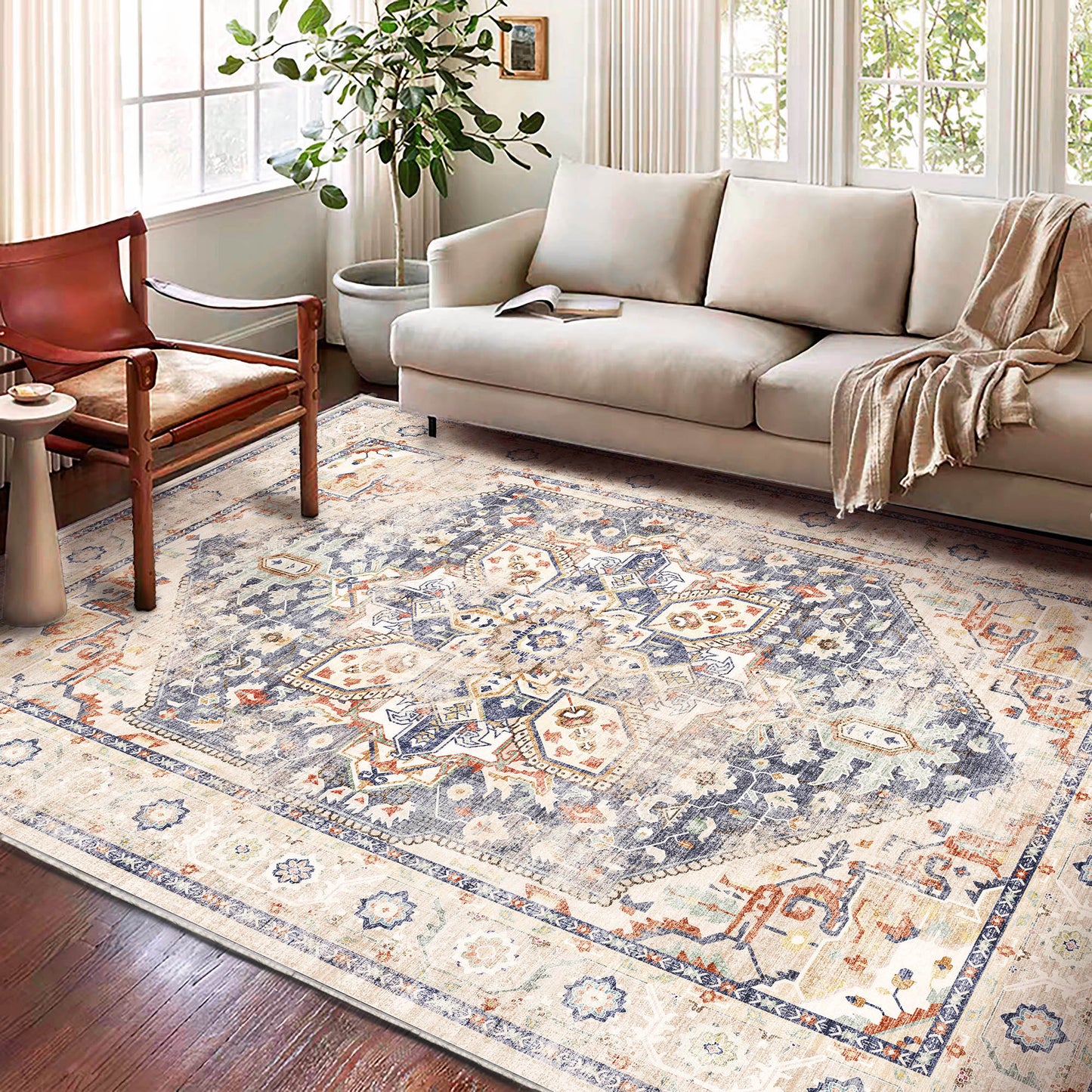 CHAMPLANT Area Rug Washable Living Room Non-Slip Kitchen Entryway Bedroom Carpet