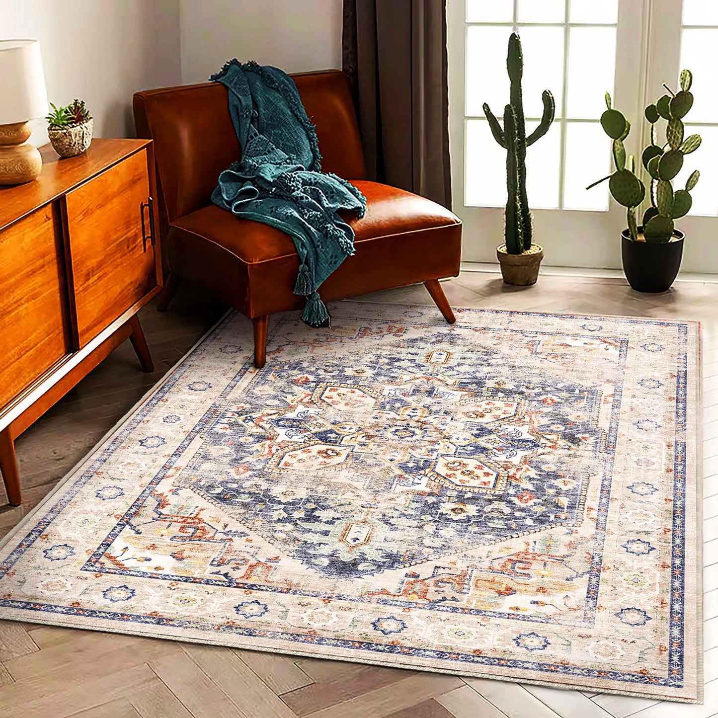 CHAMPLANT Area Rug Washable Living Room Non-Slip Kitchen Entryway Bedroom Carpet