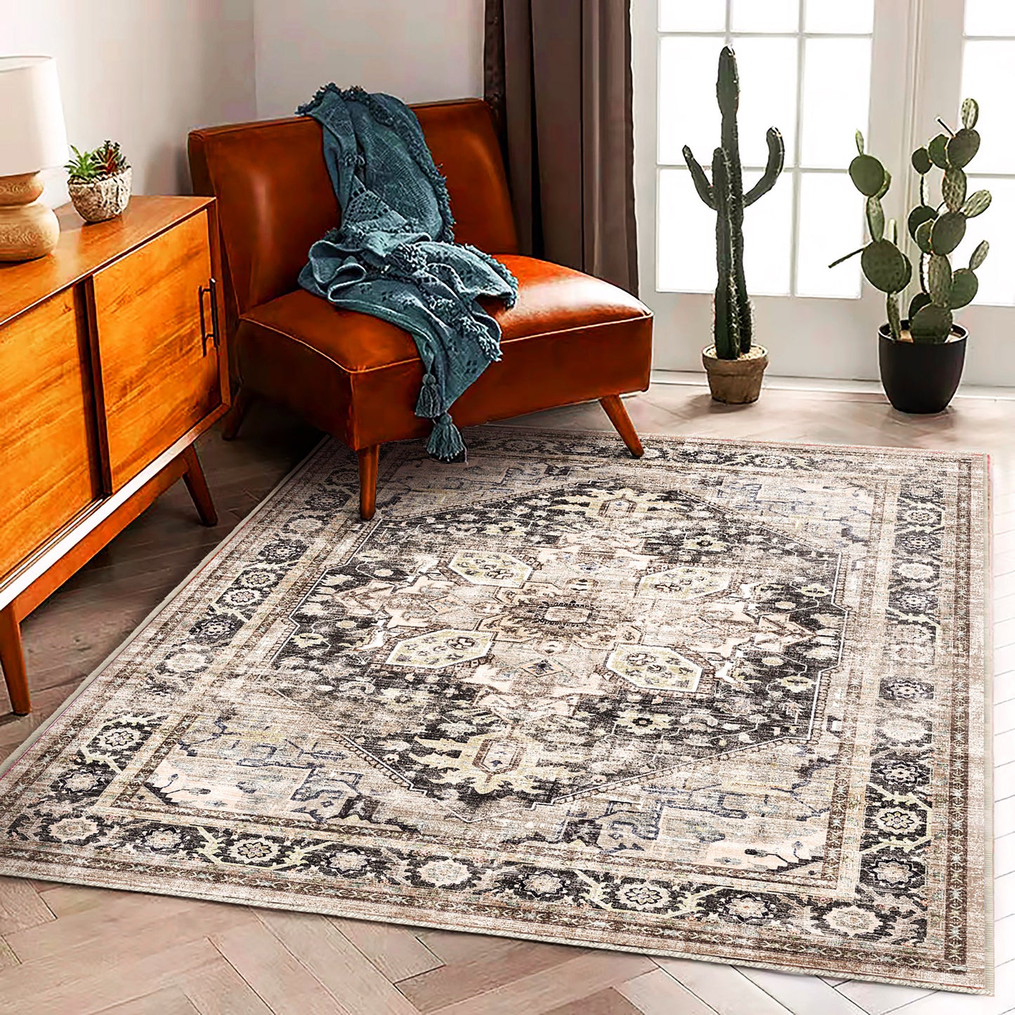 CHAMPLANT Area Rug Washable Living Room Non-Slip Kitchen Entryway Bedroom Carpet