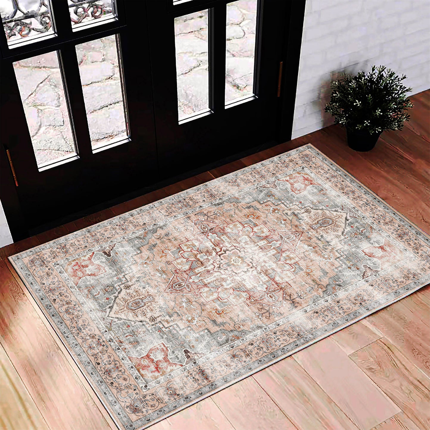 CHAMPLANT Area Rug Washable Living Room Non-Slip Kitchen Entryway Bedroom Carpet