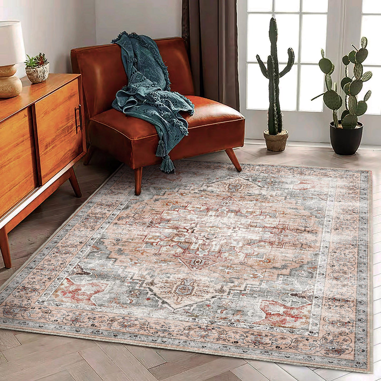 CHAMPLANT Area Rug Washable Living Room Non-Slip Kitchen Entryway Bedroom Carpet