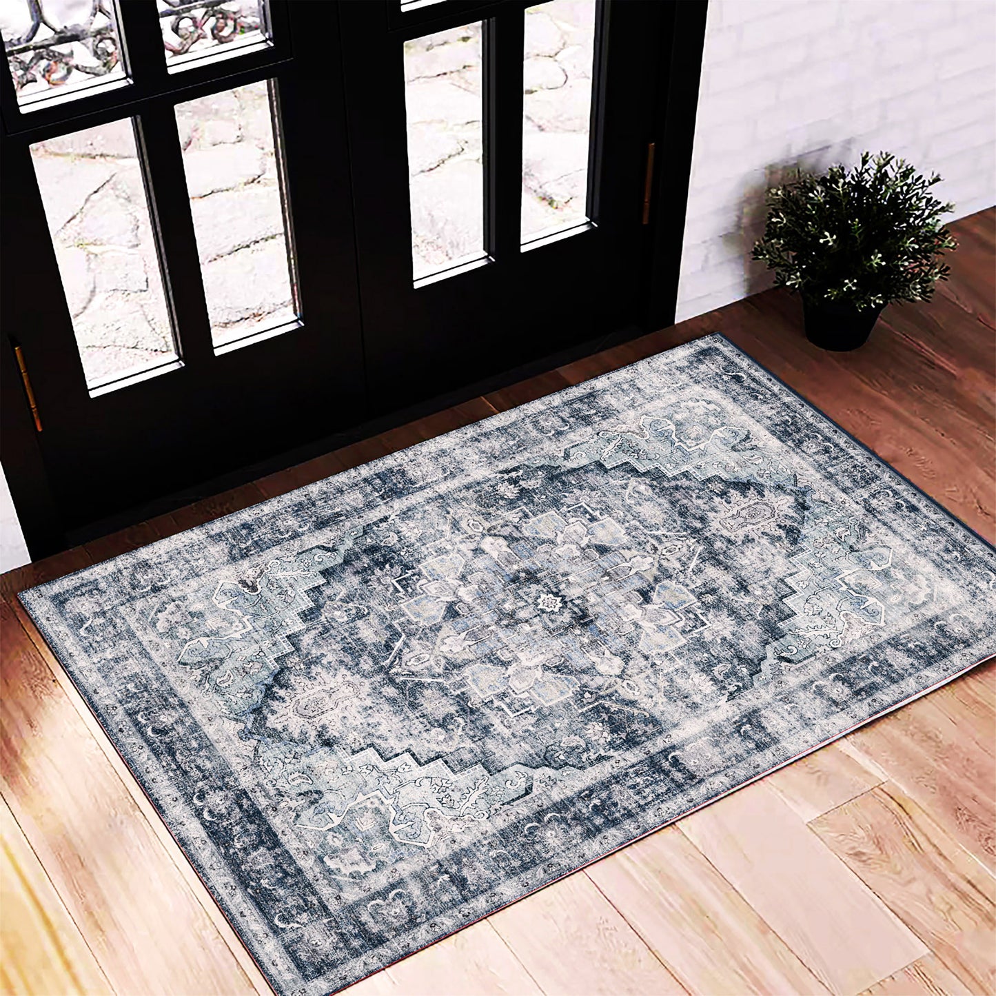 CHAMPLANT Area Rug Washable Living Room Non-Slip Kitchen Entryway Bedroom Carpet
