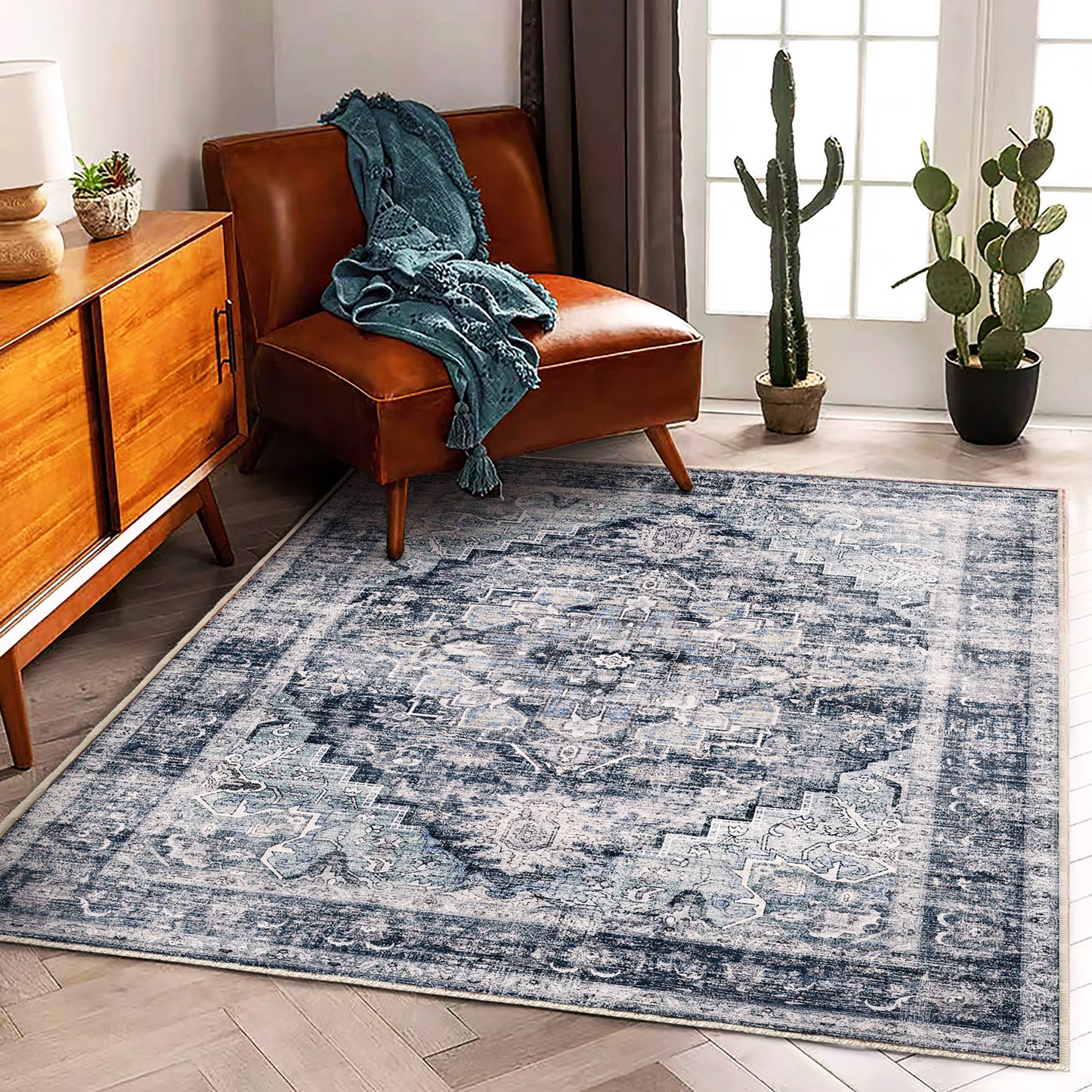 CHAMPLANT Area Rug Washable Living Room Non-Slip Kitchen Entryway Bedroom Carpet