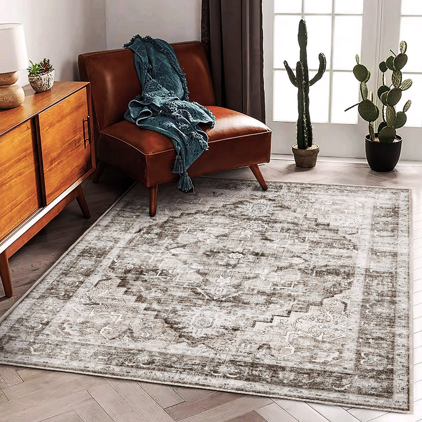 CHAMPLANT Area Rug Washable Living Room Non-Slip Kitchen Entryway Bedroom Carpet