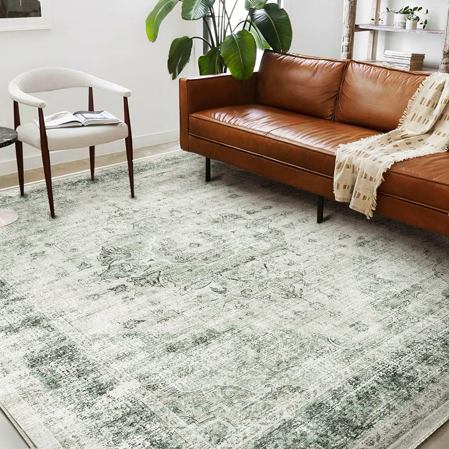 CHAMPLANT Area Rug Washable Living Room Non-Slip Kitchen Entryway Bedroom Carpet