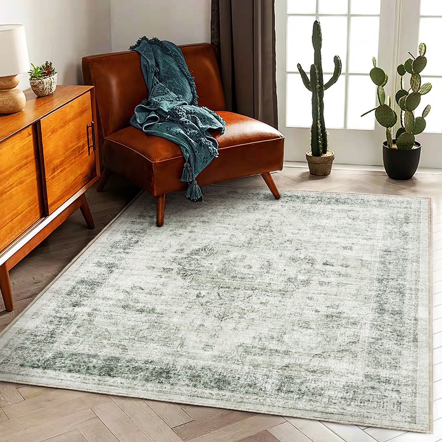 CHAMPLANT Area Rug Washable Living Room Non-Slip Kitchen Entryway Bedroom Carpet