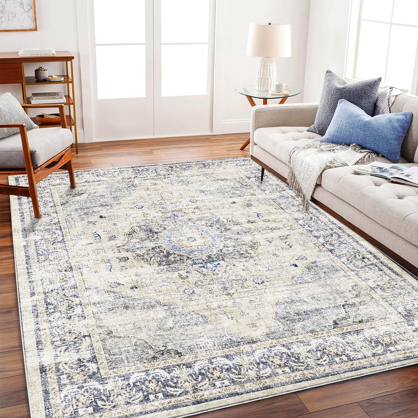 CHAMPLANT Area Rug Washable Living Room Non-Slip Kitchen Entryway Bedroom Carpet