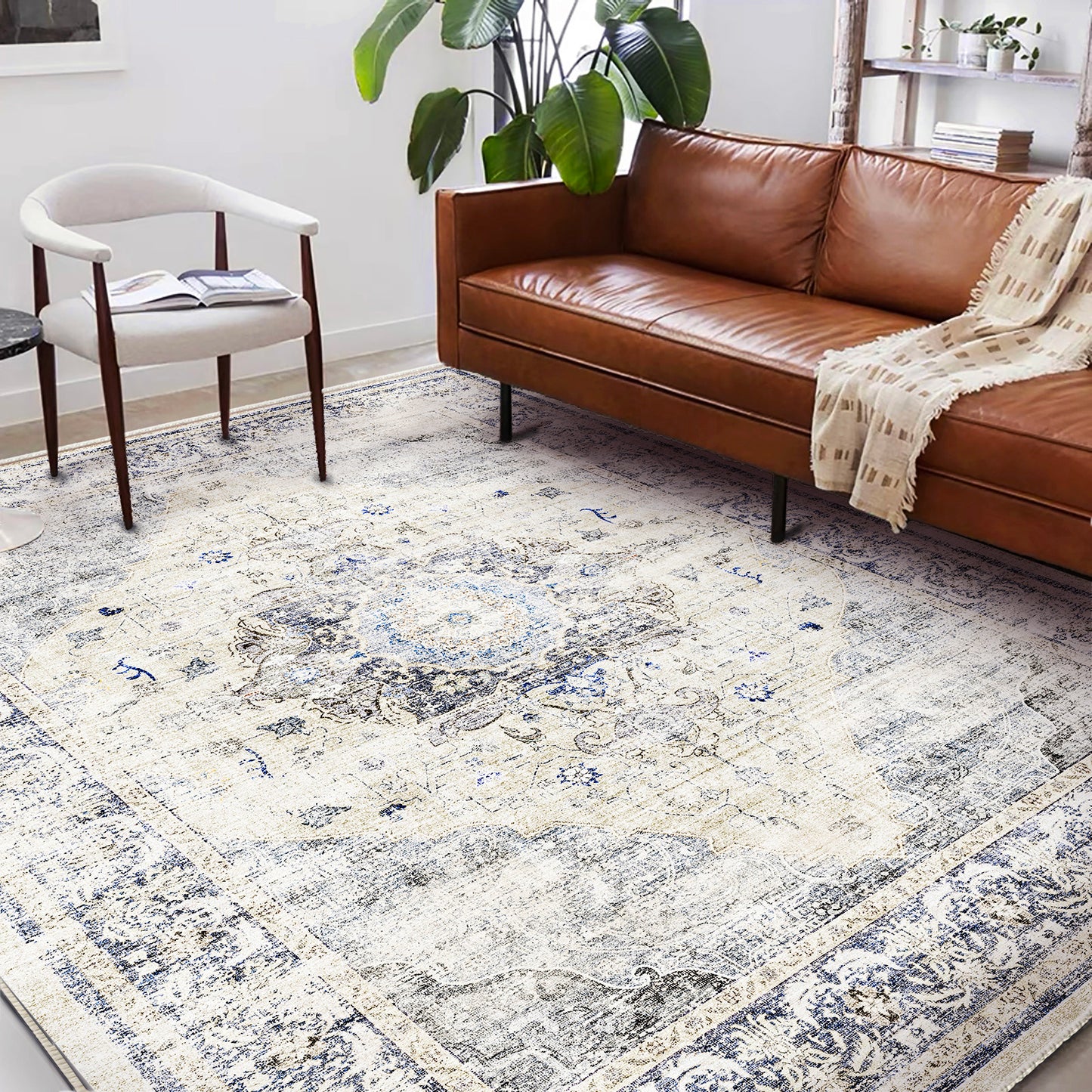 CHAMPLANT Area Rug Washable Living Room Non-Slip Kitchen Entryway Bedroom Carpet