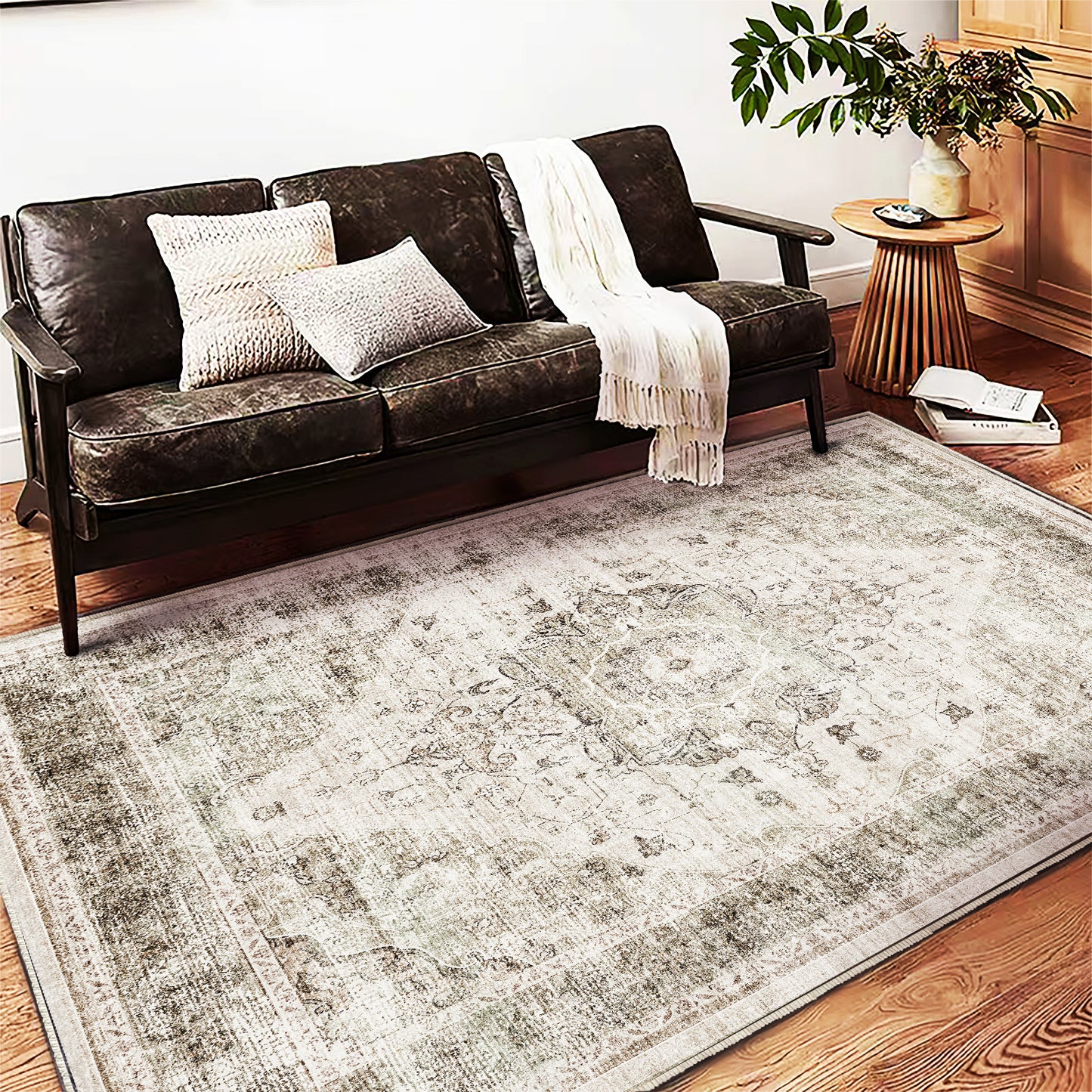 CHAMPLANT Area Rug Washable Living Room Non-Slip Kitchen Entryway Bedroom Carpet