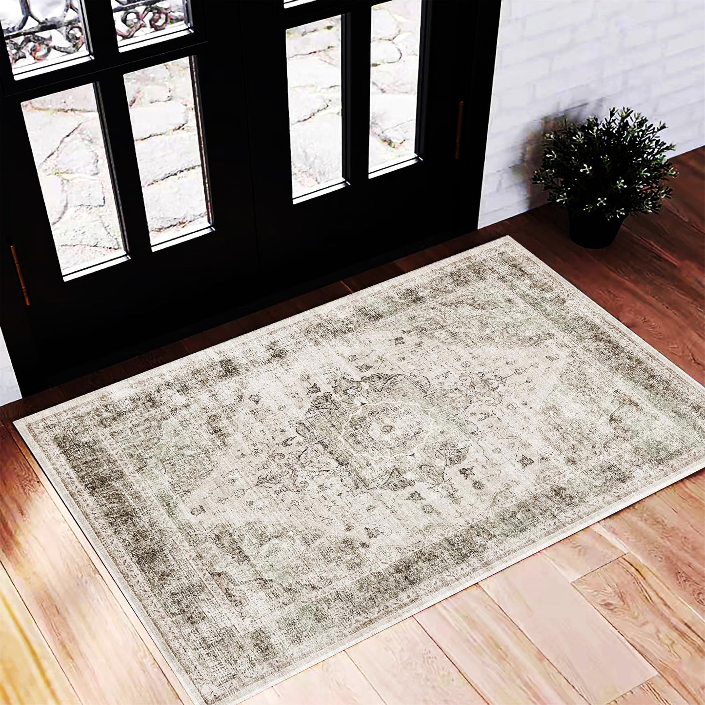 CHAMPLANT Area Rug Washable Living Room Non-Slip Kitchen Entryway Bedroom Carpet