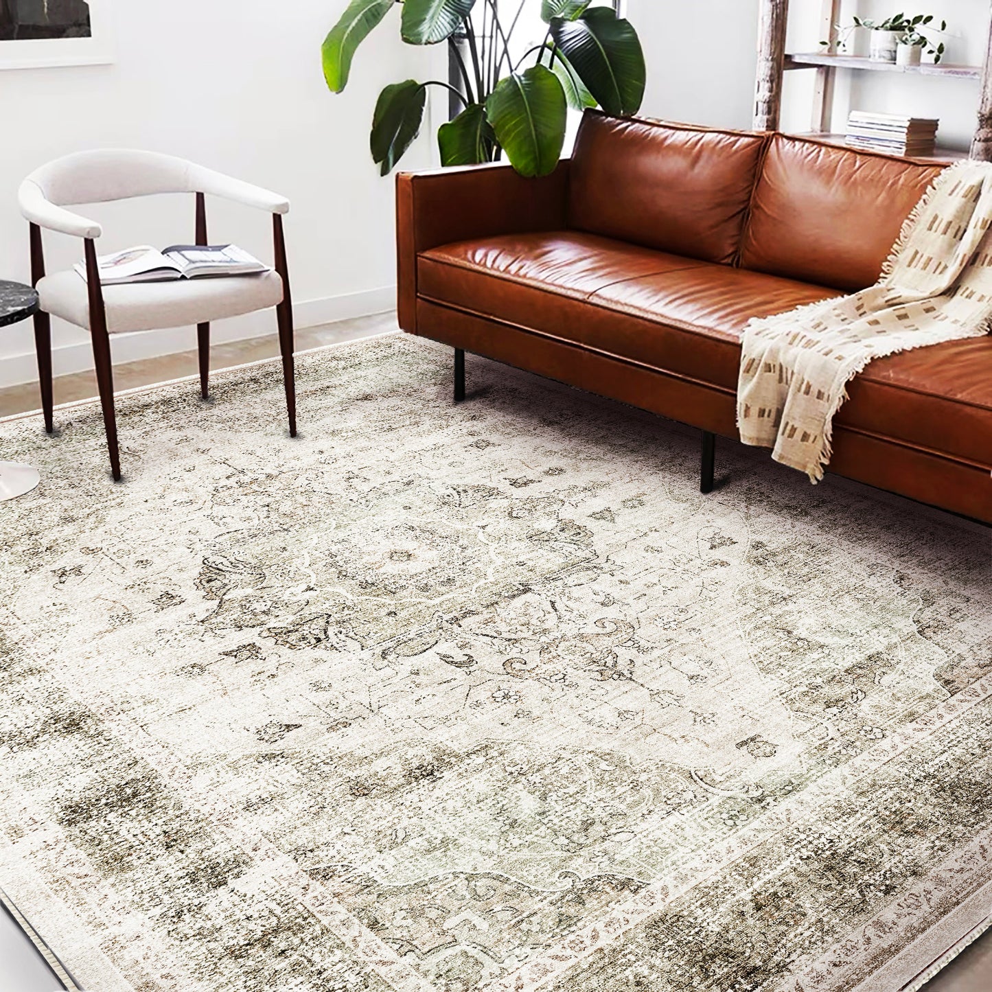 CHAMPLANT Area Rug Washable Living Room Non-Slip Kitchen Entryway Bedroom Carpet