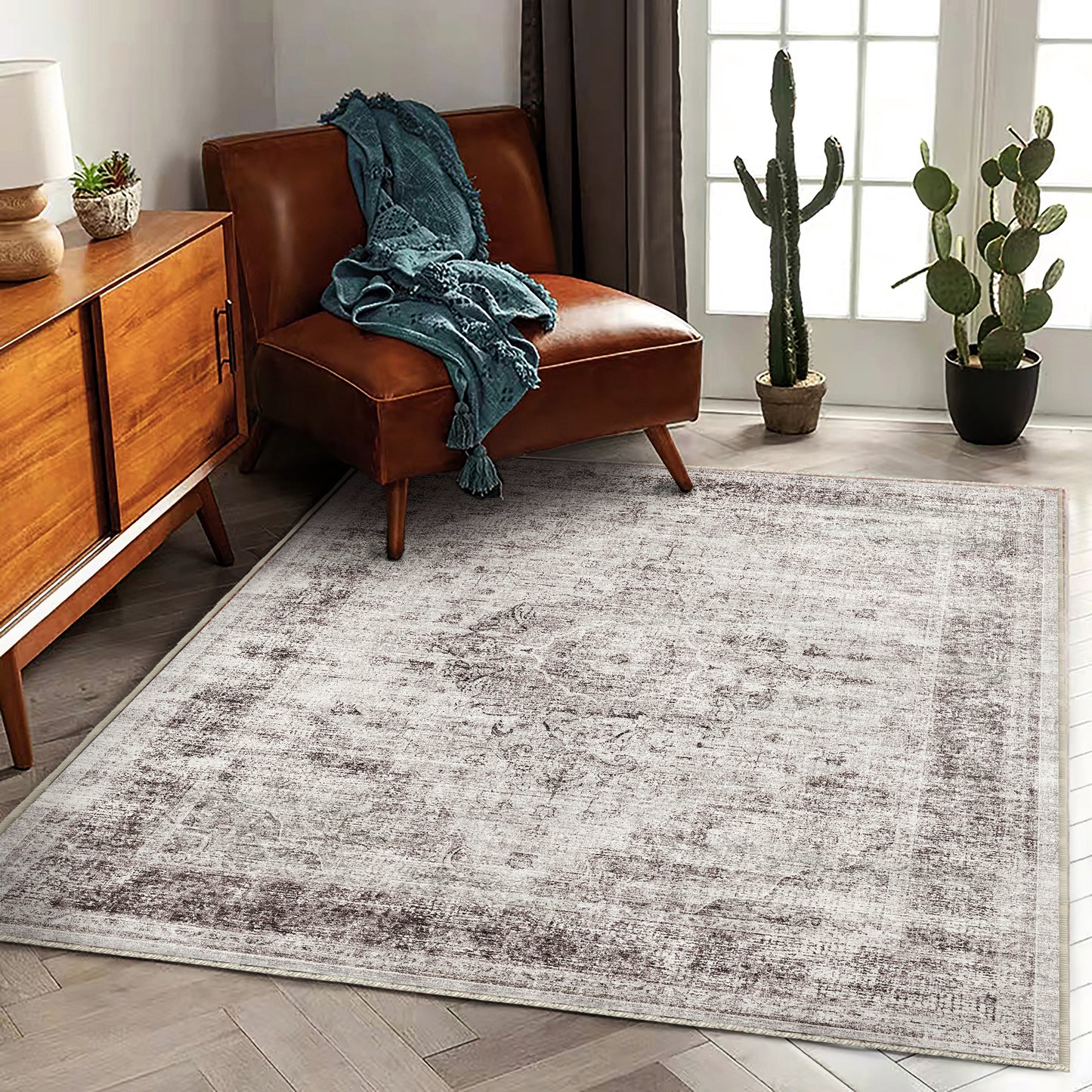CHAMPLANT Area Rug Washable Living Room Non-Slip Kitchen Entryway Bedroom Carpet