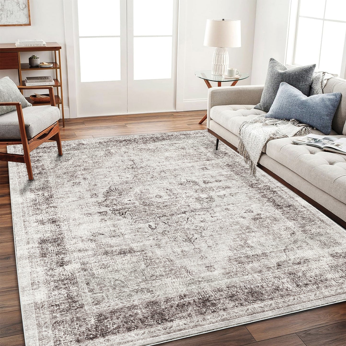 CHAMPLANT Area Rug Washable Living Room Non-Slip Kitchen Entryway Bedroom Carpet