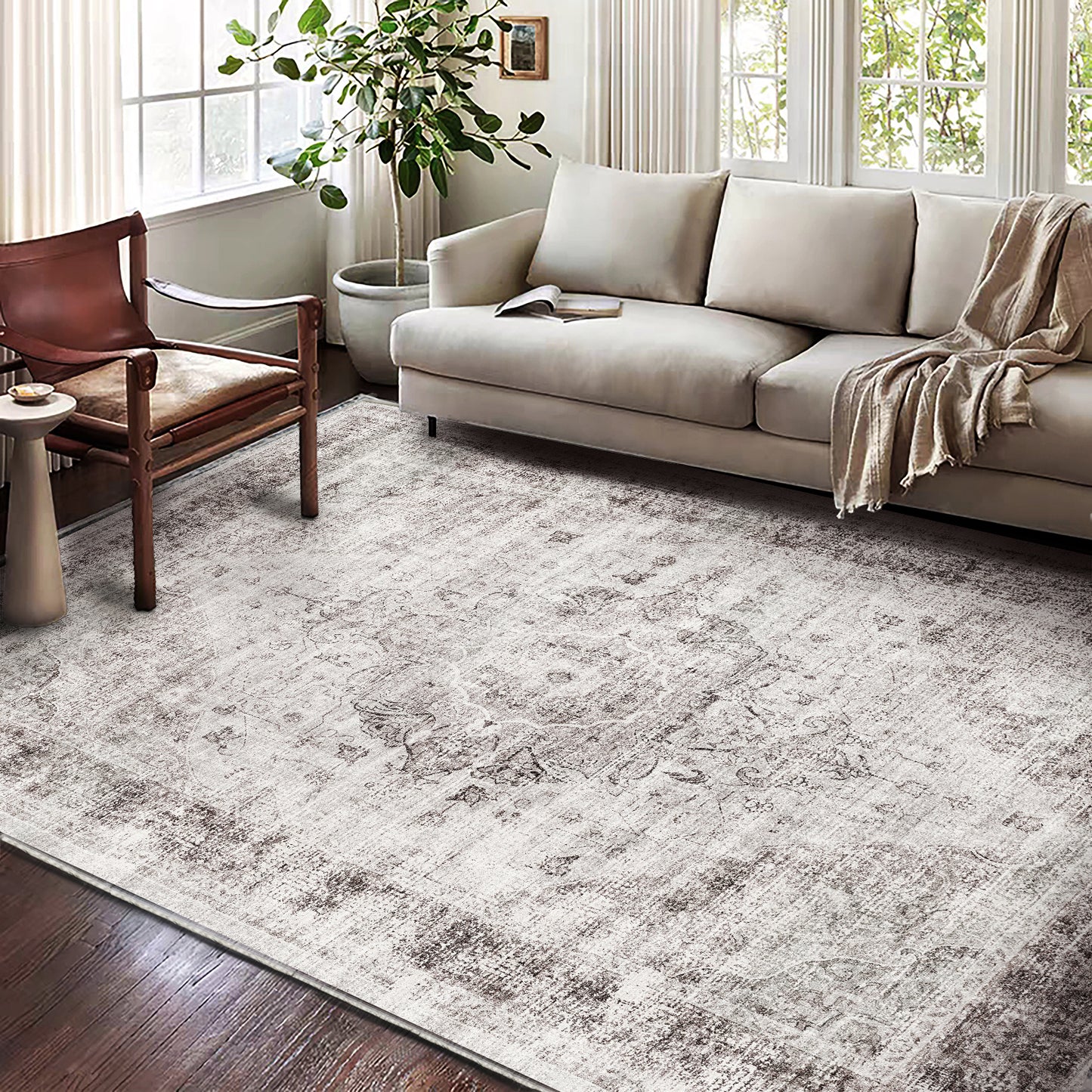 CHAMPLANT Area Rug Washable Living Room Non-Slip Kitchen Entryway Bedroom Carpet