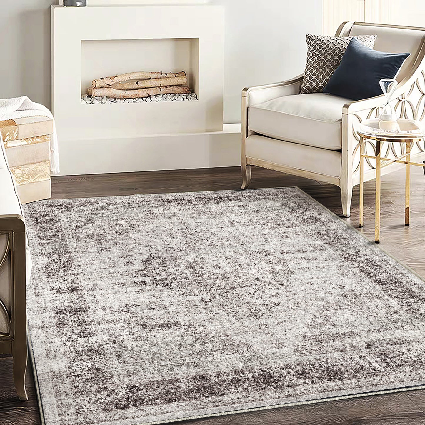 CHAMPLANT Area Rug Washable Living Room Non-Slip Kitchen Entryway Bedroom Carpet