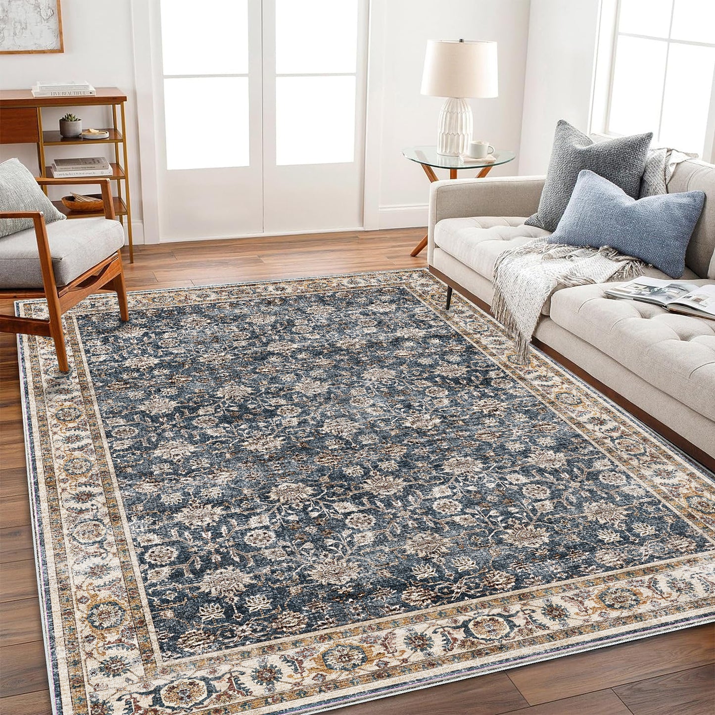 CHAMPLANT Area Rug Washable Living Room Non-Slip Kitchen Entryway Bedroom Carpet