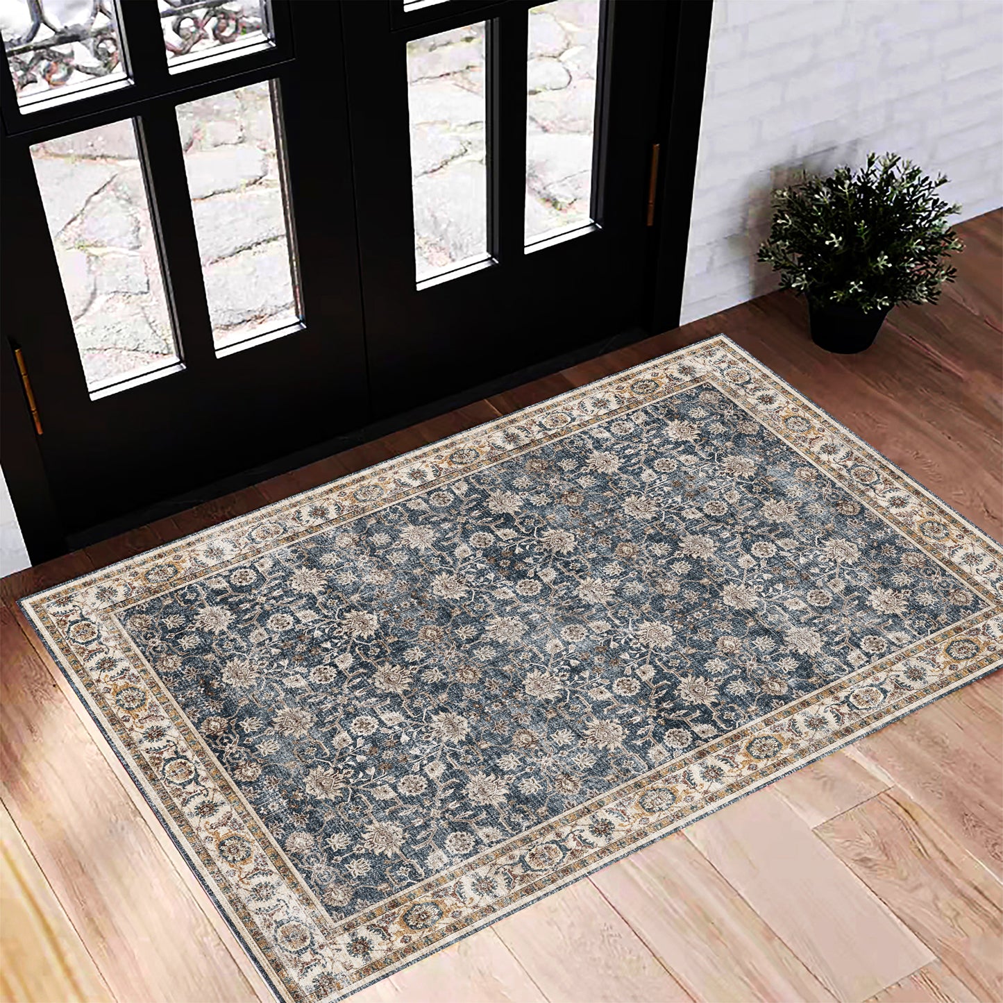 CHAMPLANT Area Rug Washable Living Room Non-Slip Kitchen Entryway Bedroom Carpet