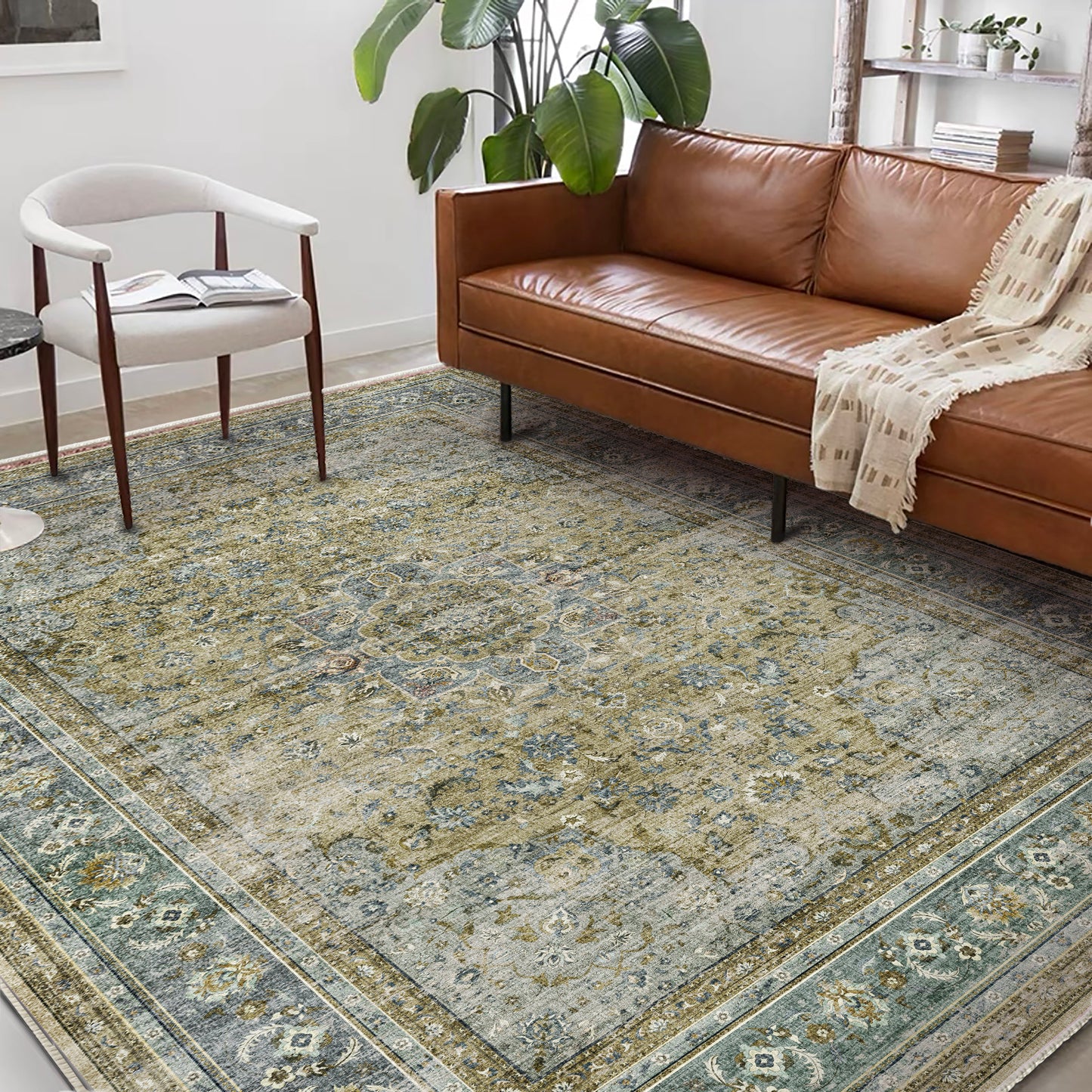 CHAMPLANT Area Rug Washable Living Room Non-Slip Kitchen Entryway Bedroom Carpet