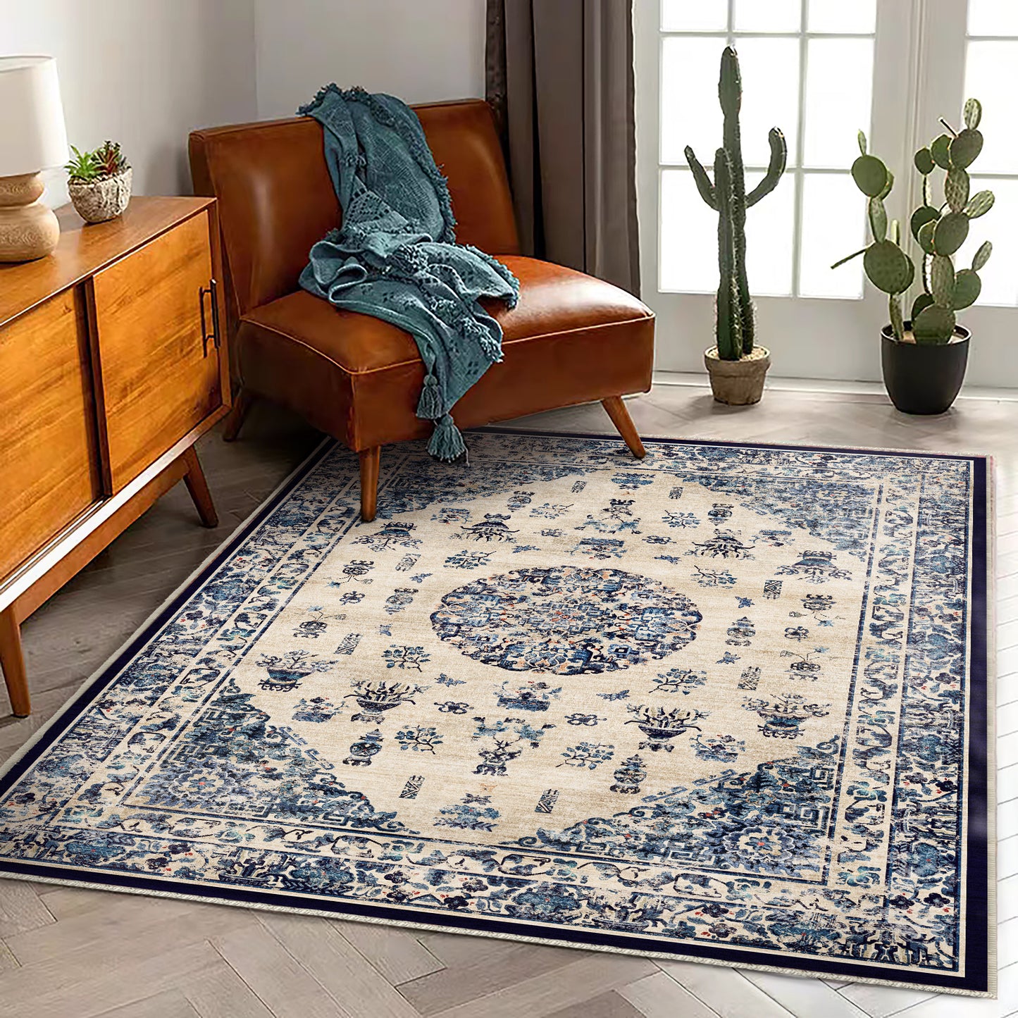 CHAMPLANT Area Rug Washable Living Room Non-Slip Kitchen Entryway Bedroom Carpet