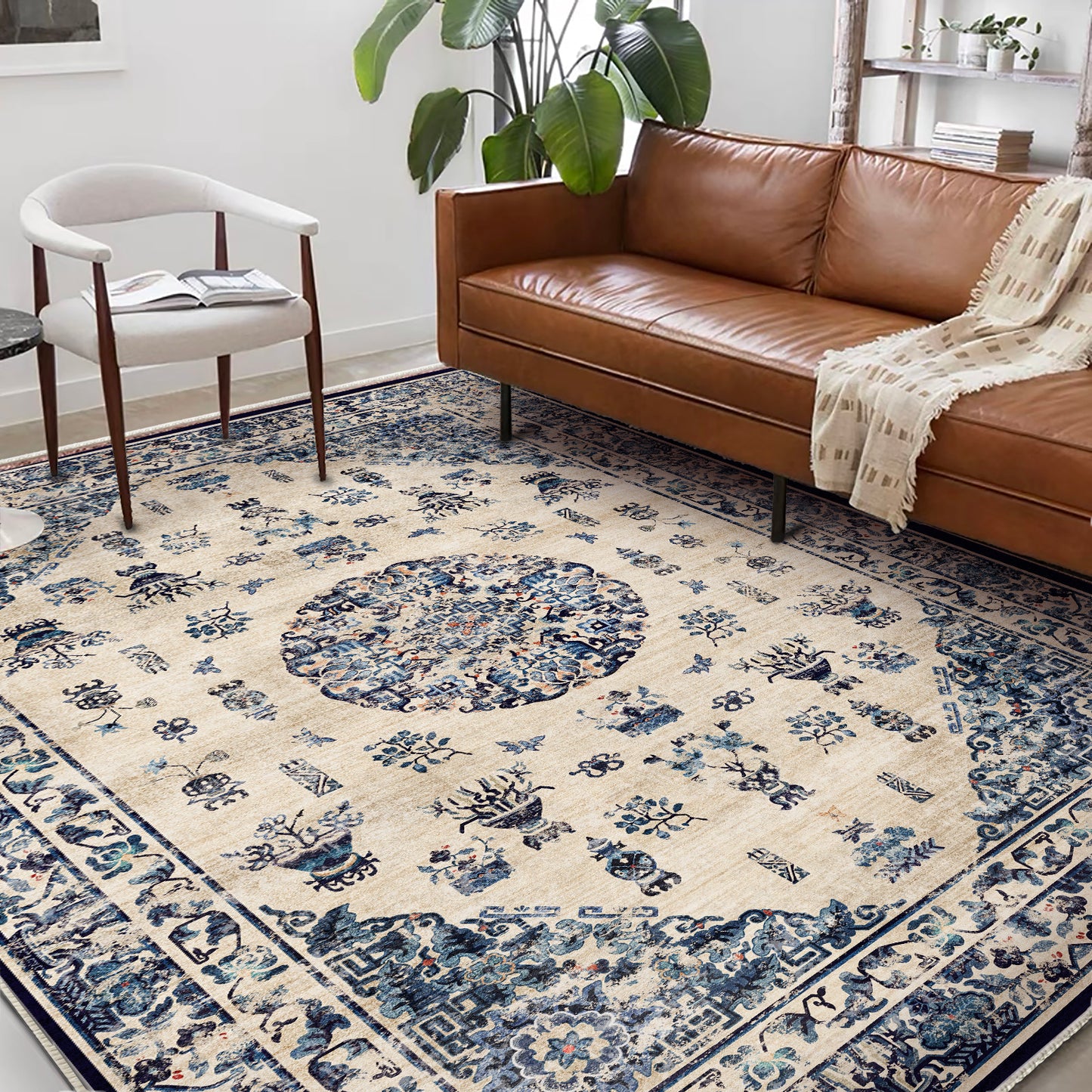 CHAMPLANT Area Rug Washable Living Room Non-Slip Kitchen Entryway Bedroom Carpet
