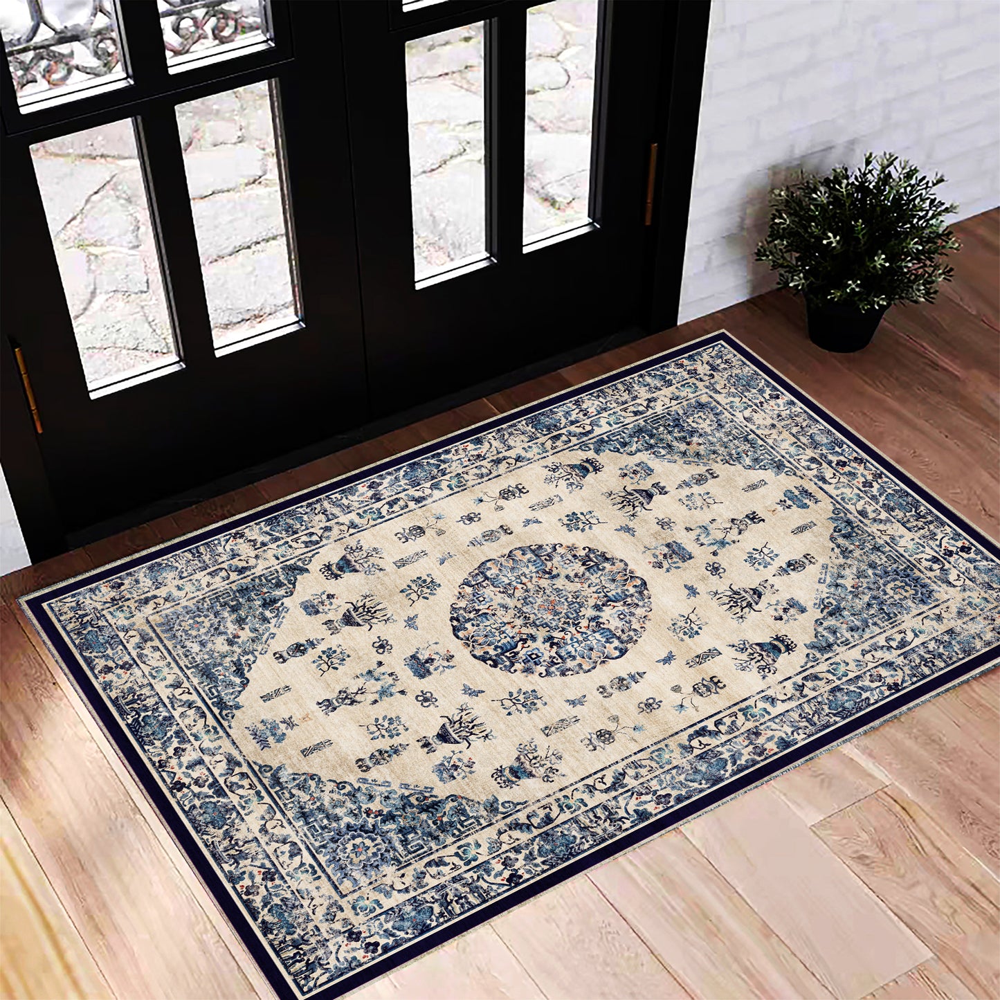 CHAMPLANT Area Rug Washable Living Room Non-Slip Kitchen Entryway Bedroom Carpet