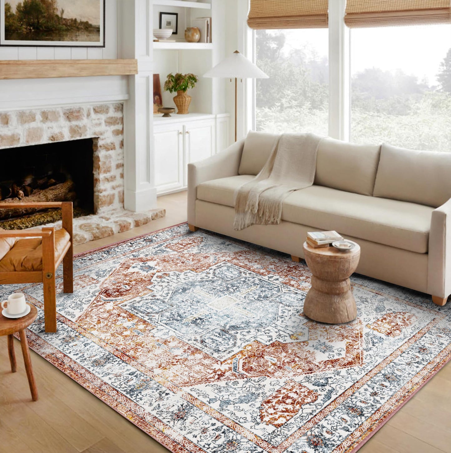 CHAMPLANT Area Rug Washable Living Room Non-Slip Kitchen Entryway Bedroom Carpet