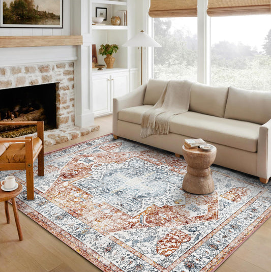 CHAMPLANT Area Rug Washable Living Room Non-Slip Kitchen Entryway Bedroom Carpet