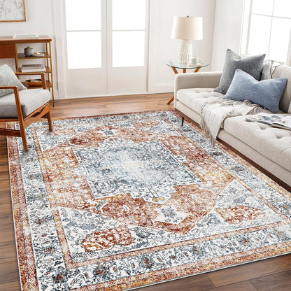 CHAMPLANT Area Rug Washable Living Room Non-Slip Kitchen Entryway Bedroom Carpet