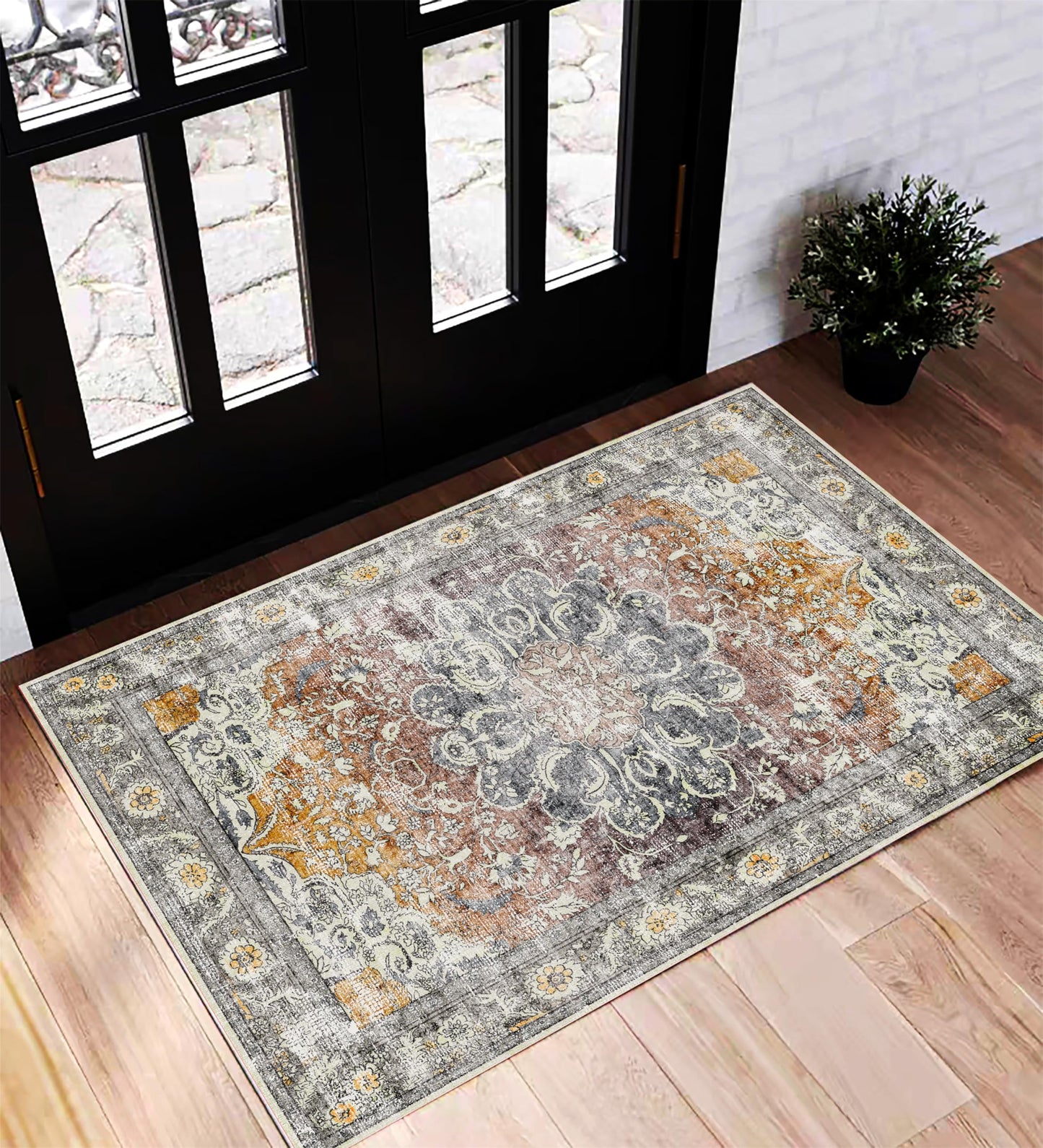 CHAMPLANT Area Rug Washable Living Room Non-Slip Kitchen Entryway Bedroom Carpet