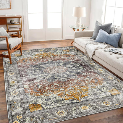 CHAMPLANT Area Rug Washable Living Room Non-Slip Kitchen Entryway Bedroom Carpet