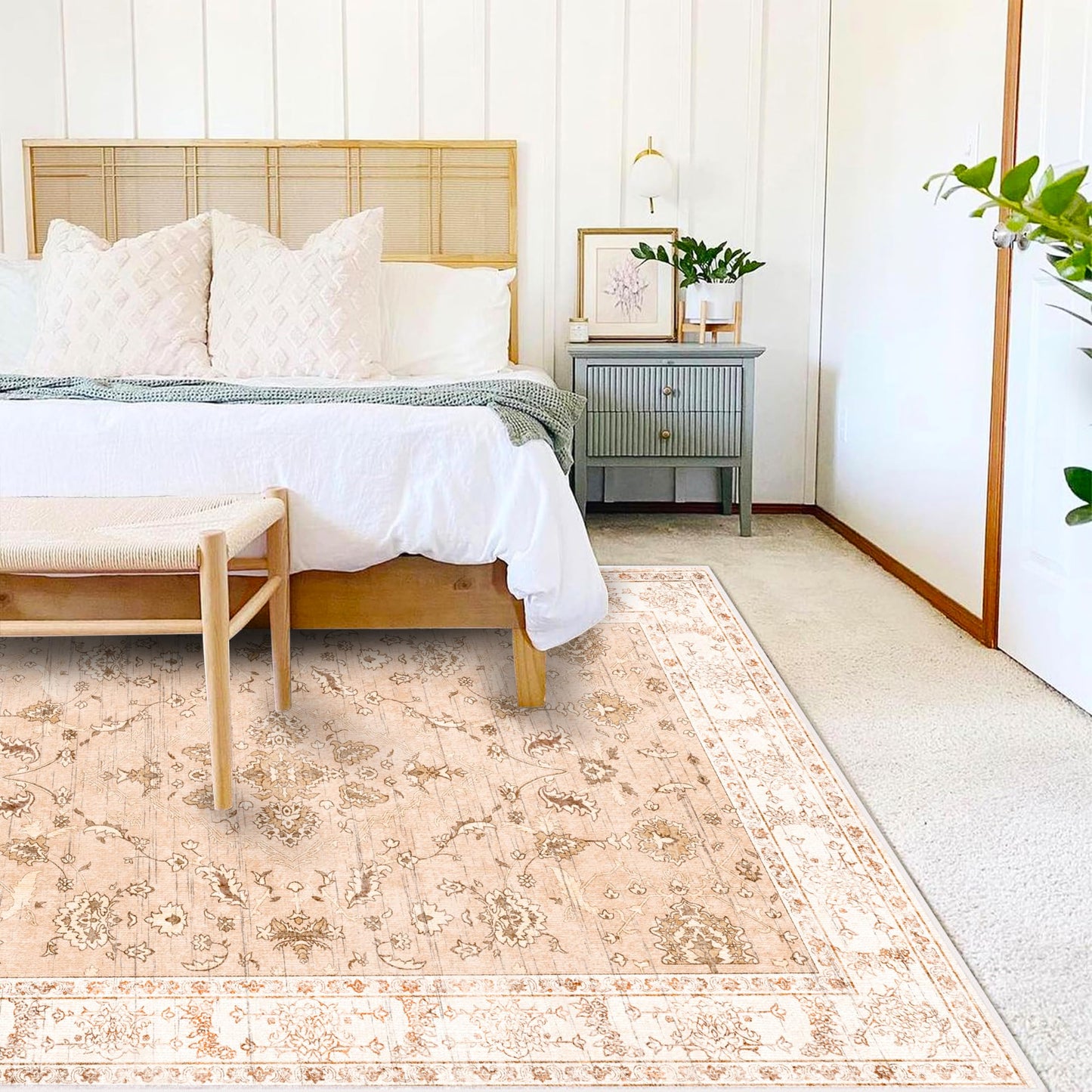 CHAMPLANT Area Rug Washable Living Room Non-Slip Kitchen Entryway Bedroom Carpet