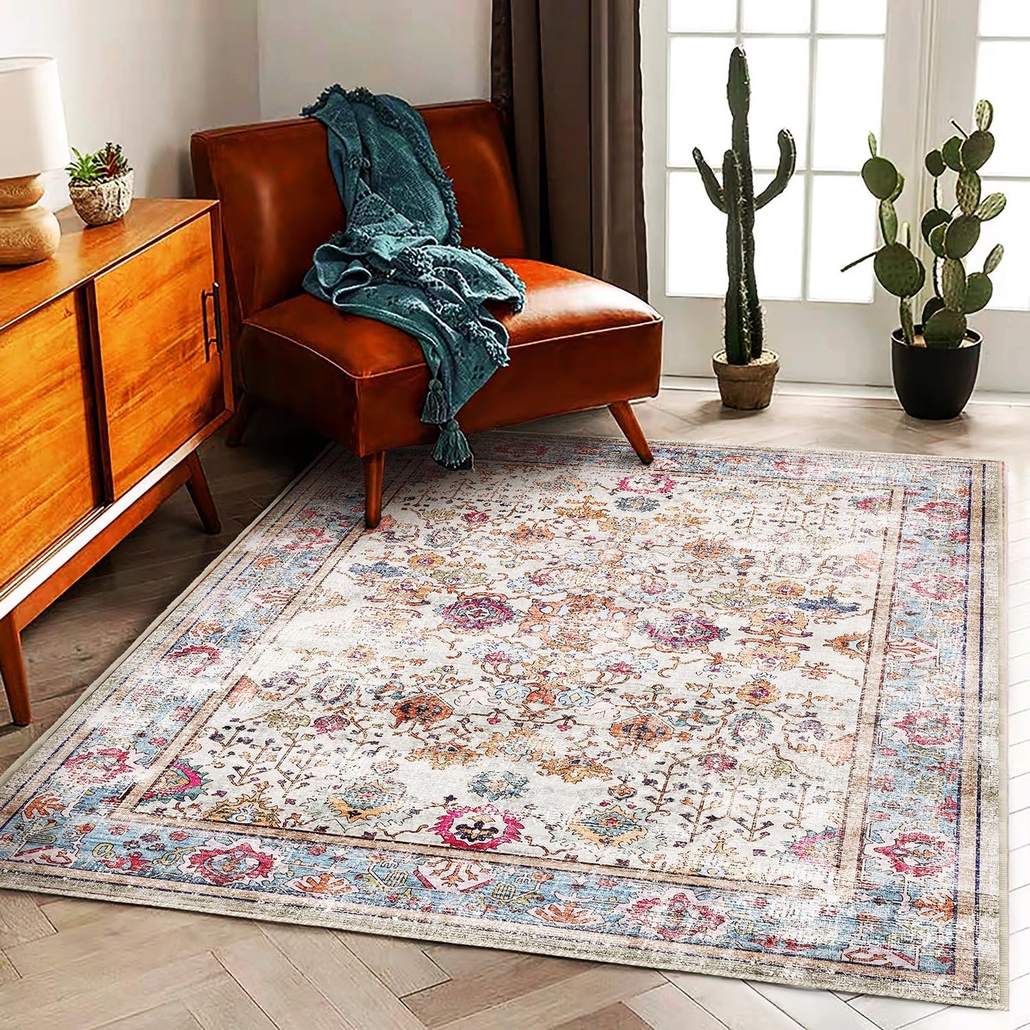 CHAMPLANT Area Rug Washable Living Room Non-Slip Kitchen Entryway Bedroom Carpet