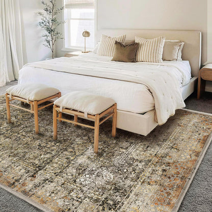 CHAMPLANT Area Rug Washable Living Room Non-Slip Kitchen Entryway Bedroom Carpet