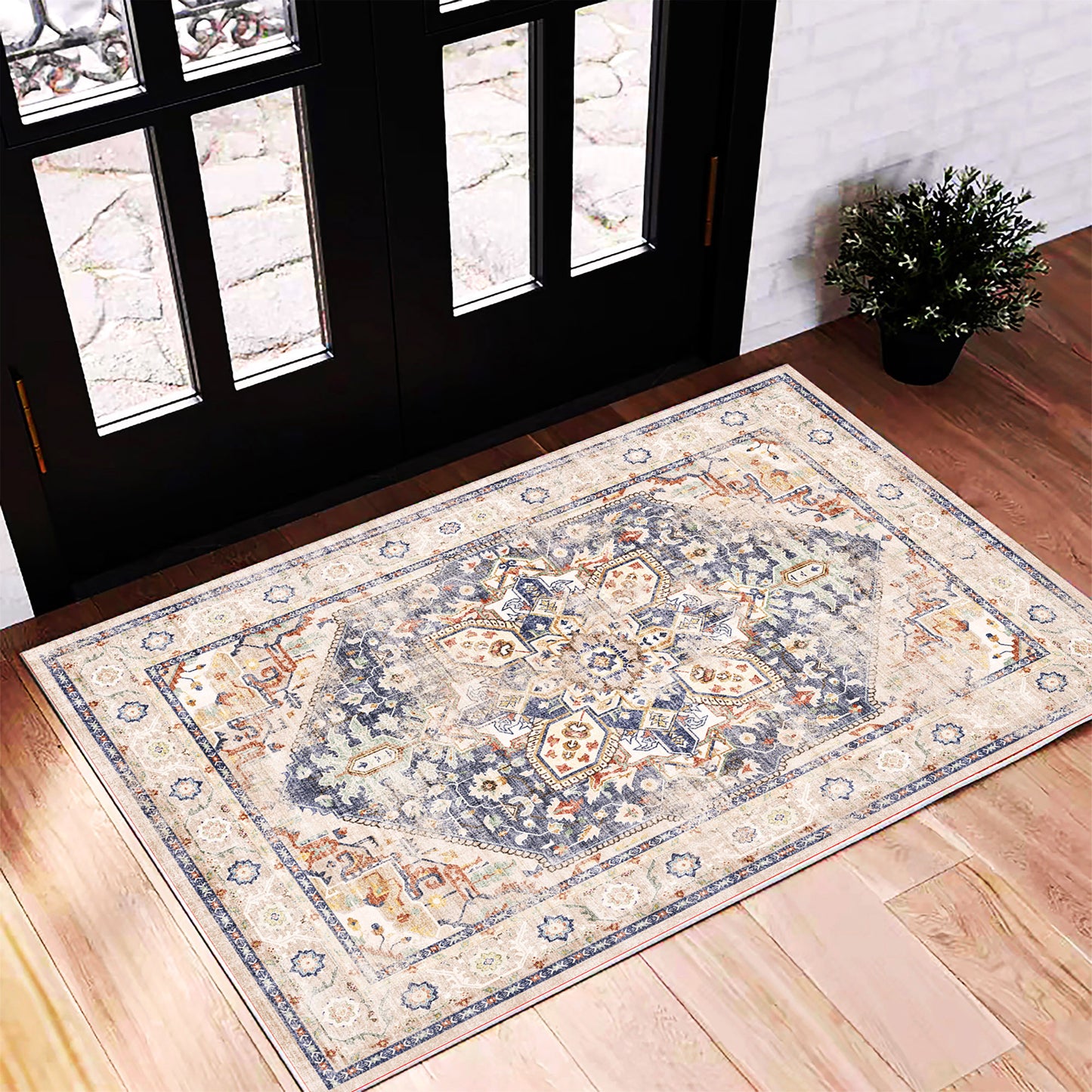 CHAMPLANT Area Rug Washable Living Room Non-Slip Kitchen Entryway Bedroom Carpet