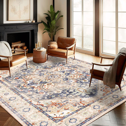 CHAMPLANT Area Rug Washable Living Room Non-Slip Kitchen Entryway Bedroom Carpet