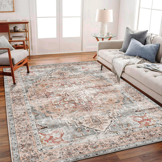 CHAMPLANT Area Rug Washable Living Room Non-Slip Kitchen Entryway Bedroom Carpet