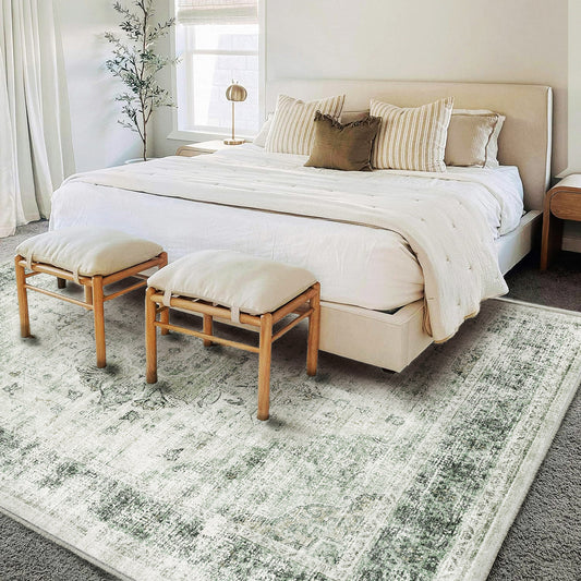 CHAMPLANT Area Rug Washable Living Room Non-Slip Kitchen Entryway Bedroom Carpet