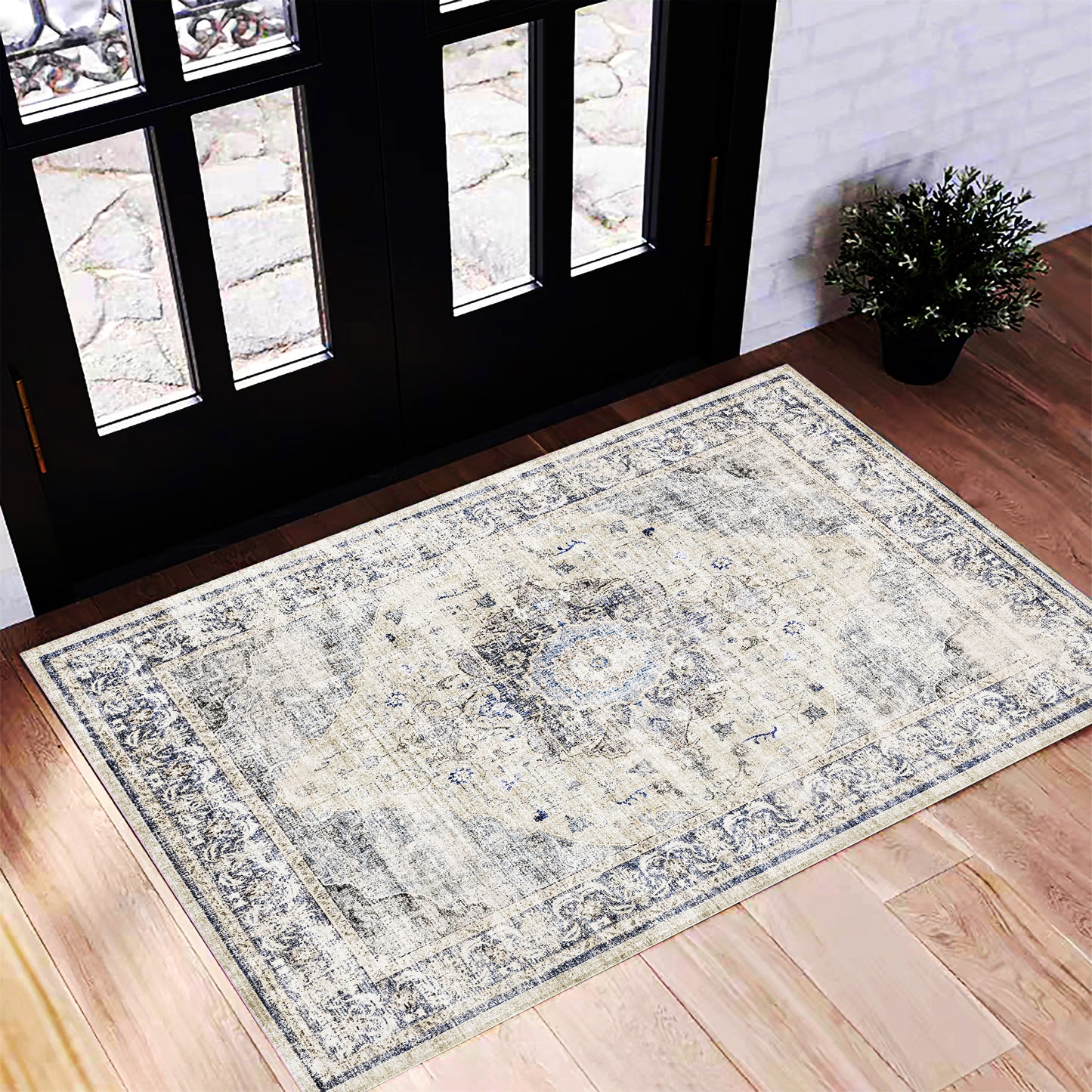 CHAMPLANT Area Rug Washable Living Room Non-Slip Kitchen Entryway Bedroom Carpet