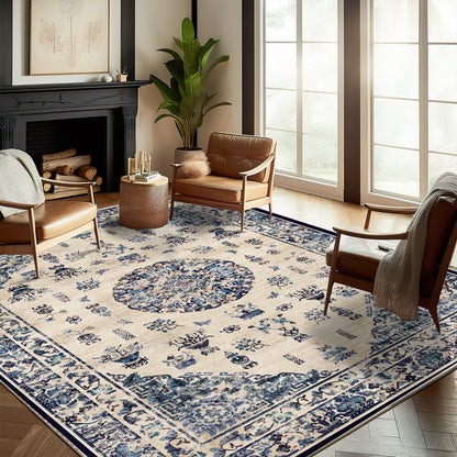 CHAMPLANT Area Rug Washable Living Room Non-Slip Kitchen Entryway Bedroom Carpet