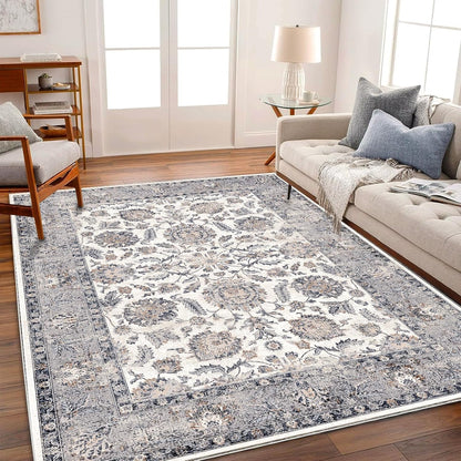 CHAMPLANT Retro Boho Design Area Rug Washable Living Room Non-Slip Kitchen Entryway Bathroom Bedroom Office Carpet